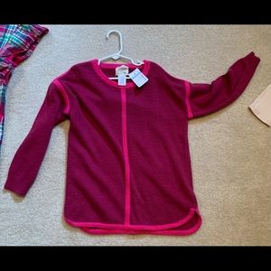 Crewcuts magenta sweater.  NWT